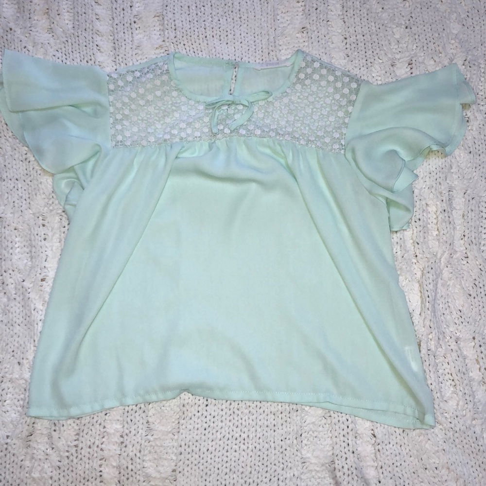 Blue formal white dots on top shirt - Picture 5 of 5